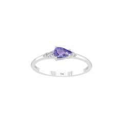 Weissgold Diamantring mit Tansanit 0.41 ct in 585 oder 750 Gold