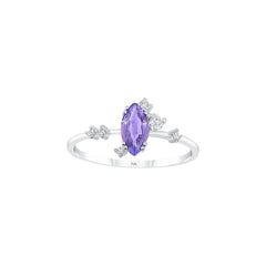 Weissgold Diamantring mit Tansanit 0.65 ct in 585 oder 750 Gold