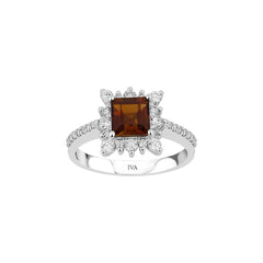 Weissgold Diamantring mit Turmalin 2.41 ct in 585 oder 750 Gold