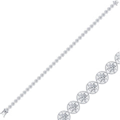Tennisarmband mit 3.37 ct Diamanten in 585 oder 750 Weissgold - BL0000354