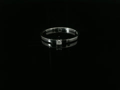 Linden Memoire Ring in 18 Karat - 750 Weissgold mit Diamant - YZ0003296