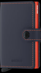 Secrid Miniwallet Matte Night Blue & Orange mit Gravur - MM-Night Blue & Orange