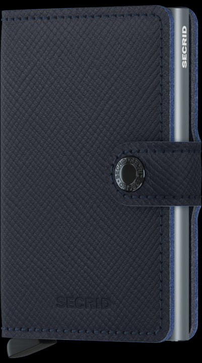 Secrid Miniwallet Saffiano Navy mit Gravur - MSa-Navy