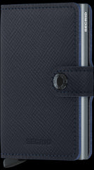 Secrid Miniwallet Saffiano Navy mit Gravur - MSa-Navy
