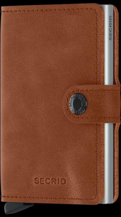 Secrid Miniwallet Vintage Cognac Silver mit Gravur - MV-Cognac-Silver
