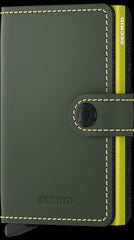 Secrid Miniwallet MATTE GREEN & LIME mit Gravur - MM-Green & Lime