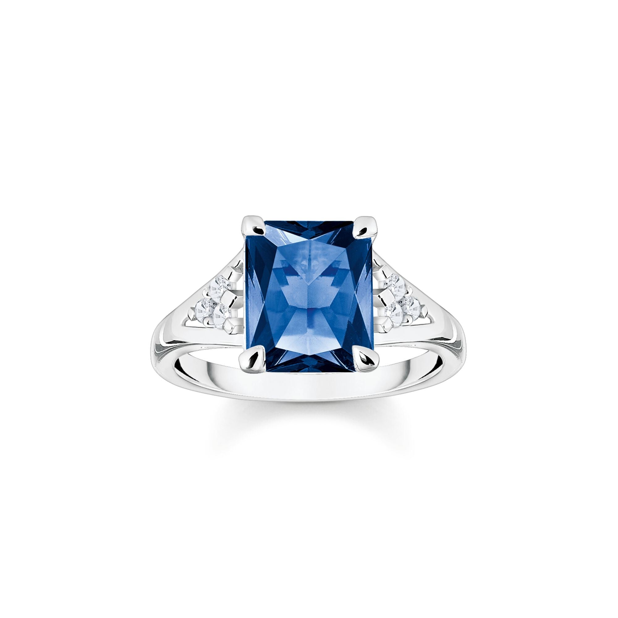Thomas Sabo RING BLUE STONE - TR2362-166-1