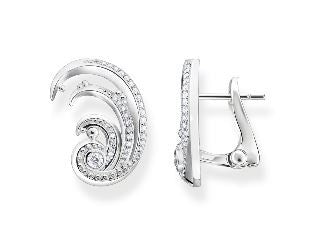 Thomas Sabo Ohrclip Welle mit weissen Steinen - H2225-051-14