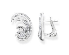 Thomas Sabo Ohrclip Welle mit weissen Steinen - H2225-051-14