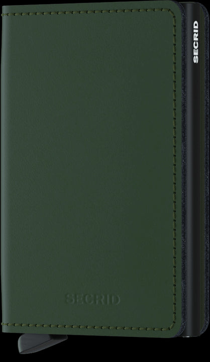 Secrid Slimwallet Matte Green-Black mit Gravur - SM-Green-Black