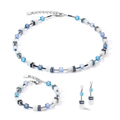 Coeur De Lion Damen Halskette Blau-Weiss - 3018/10-0714