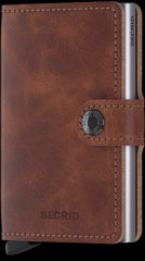 MINIWALLET VINTAGE BROWN MIT-OHNE GRAVUR