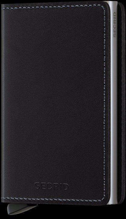 Secrid Slimwallet Original Black mit Gravur - SO-BLACK