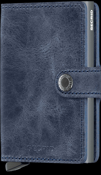 Secrid Miniwallet VINTAGE BLUE mit Gravur - MV-Blue
