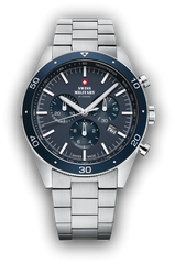 Swiss Military Herrenuhr Quarzuhrwerk mit Edelstahl Metallarmband - SM34079.02