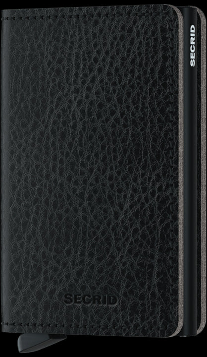 Secrid Slimwallet Veg Black-Black mit Gravur - SVg-Black-Black
