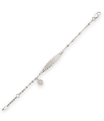 Baby Kinder Weissgold Bracelet & Schutzengel mit Gratis Gravur - WB-489/18