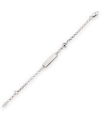 Baby Kinder Weissgold Bracelet mit Länge: 14 cm & Gratis Gravur - WB-907