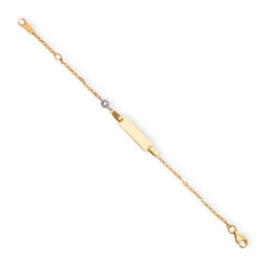 Baby Kinder Gelbgold ID-Armband mit Gratis Gravur - GB-949/18