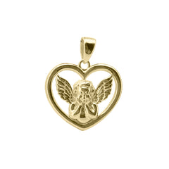 Pendentif Ange Gardien Bébé Enfant en Or Jaune, 9/375 Carats - GA-347
