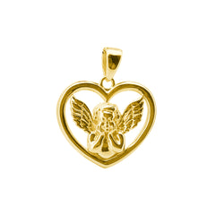 Baby Kinder Schutzengel Gelbgold Anhänger, 18/750 Karat - GA-347/18