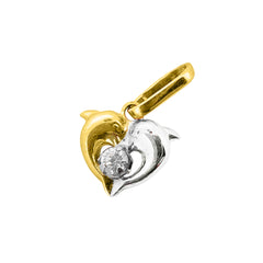 Delfin Anhänger Gold 750