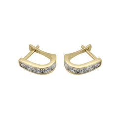 Creolen mit Zirkonia 9 Karat Gelbgold 375 - GO-634/9