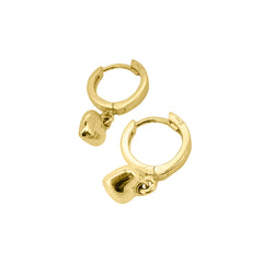 Creolen mit Herz 18 Karat Gelbgold 750 - GO-356/18