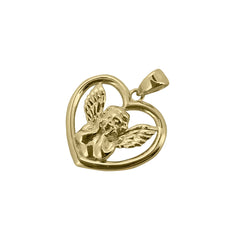 Pendentif Ange Gardien Bébé Enfant en Or Jaune, 9/375 Carats - GA-347