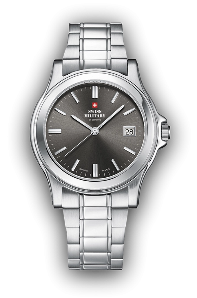 Swiss Military Herrenuhr Analog Quarzwerk mit Edelstahl Armband - SM34002.08