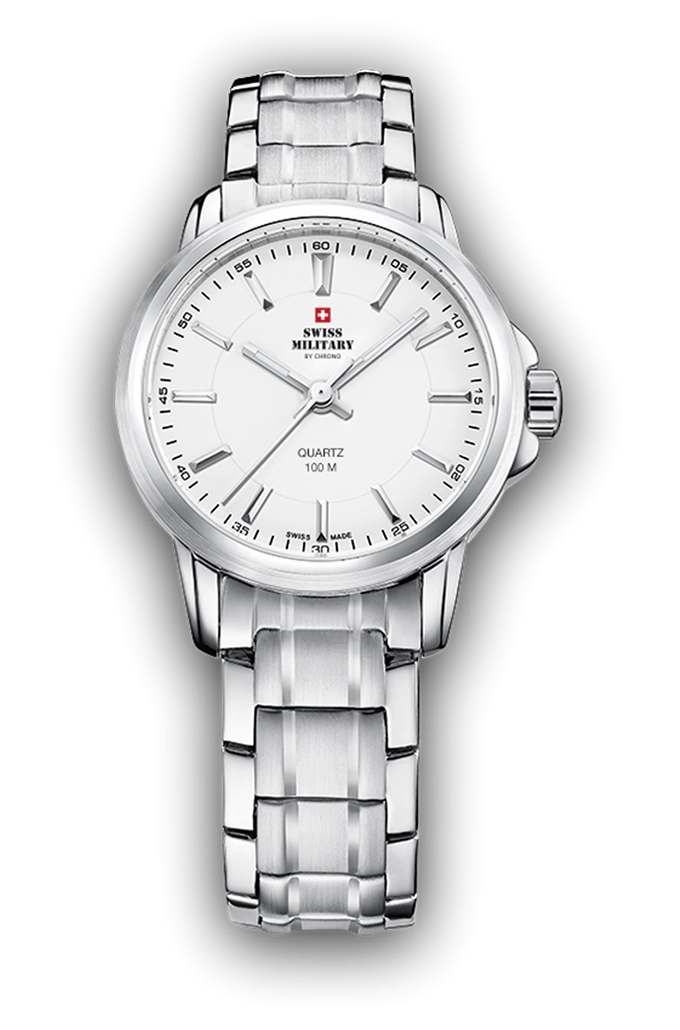 Swiss Military by Chrono Klassische Stahluhr für Frauen - SM34040.02