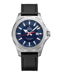 Swiss Military Herren Solaruhr Schwarz Lederarmband - SMS34073.05