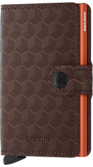 Secrid Miniwallet Optical Brown-Orange mit Gravur - MOp-Brown-Orange