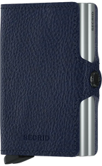 Secrid Twinwallet Veg Navy-Silver mit Gravur - TVg-Navy-Silver