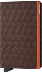 Portefeuille Slim Secrid Optical Marron-Orange avec gravure - SOp-Marron-Orange