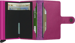 Portefeuille Secrid Miniwallet Crisple Fuchsia avec gravure - MC-Fuchsia