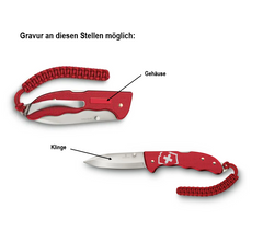 Couteau de poche Victorinox Evoke Alox Red avec gravure gratuite - 0.9415.D20