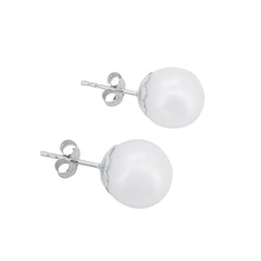 Perlen Ohrstecker Weissgold 9-9.5 mm für Damen - GPW-995