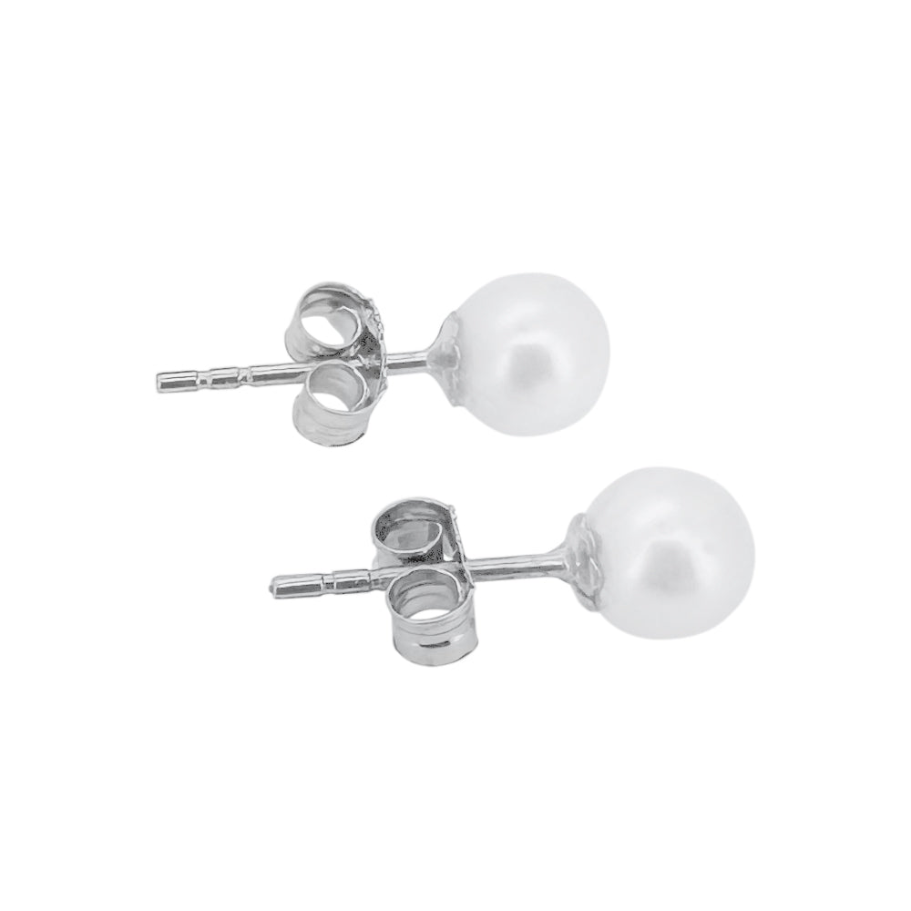 Perlen Ohrstecker Weissgold 3-3.5 mm für Damen - GPW-335