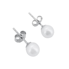 Perlen Ohrstecker Weissgold 4-4.5 mm für Damen - GPW-445