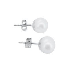 Perlen Ohrstecker Weissgold 5-5.5 mm für Damen - GPW-555