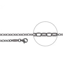 Der Kettenmacher Ankerkette Oval - Schwarz Kette - A1