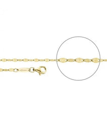 Der Kettenmacher Plättchenkette Diamantiert Vergoldet - Gold Kette - PL