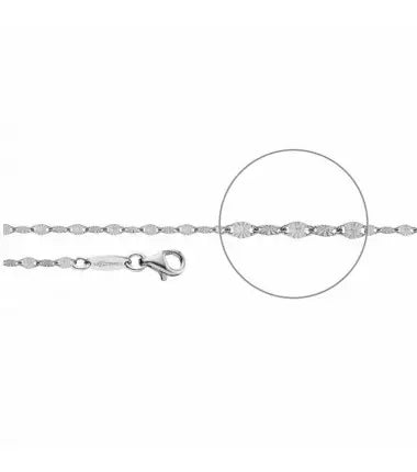 Der Kettenmacher Plättchenkette Diamantiert Silber - Silber Kette - PL