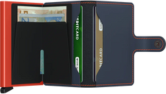 Secrid Miniwallet Matte Night Blue & Orange mit Gravur - MM-Night Blue & Orange