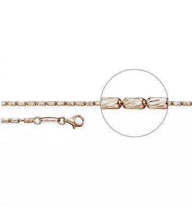 Der Kettenmacher Rosariokette Silber Diamantiert - Rotgold Kette - ROS4