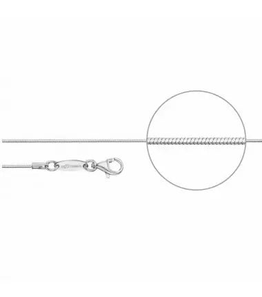 Der Kettenmacher Schlangenkette Silber Diamantiert - Silber Kette - S1