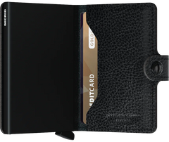 Secrid Miniwallet Veg Black-Black mit Gravur - MVg-Black-Black