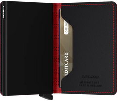 Secrid Slimwallet Fuel Black-Red mit Gravur - SFu-Black-Red