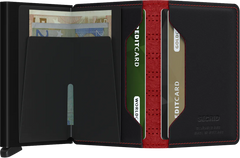 Secrid Slimwallet Fuel Black-Red mit Gravur - SFu-Black-Red
